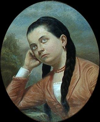 Almeida Junior Portrait of a young woman oil painting picture